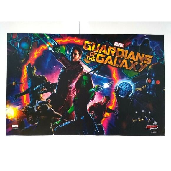 Guardians Of The Galaxy Pro Edition Original Pinball Translite Artwork Marvel - Picture 2 of 8